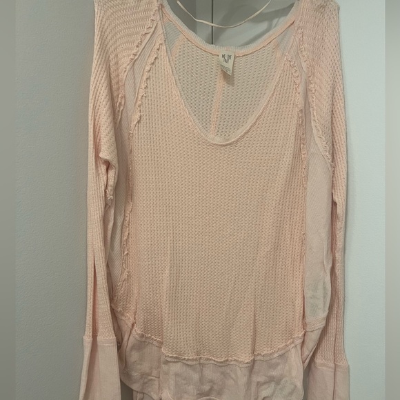 Free People waffle thin ribbed sweater - Picture 2 of 5